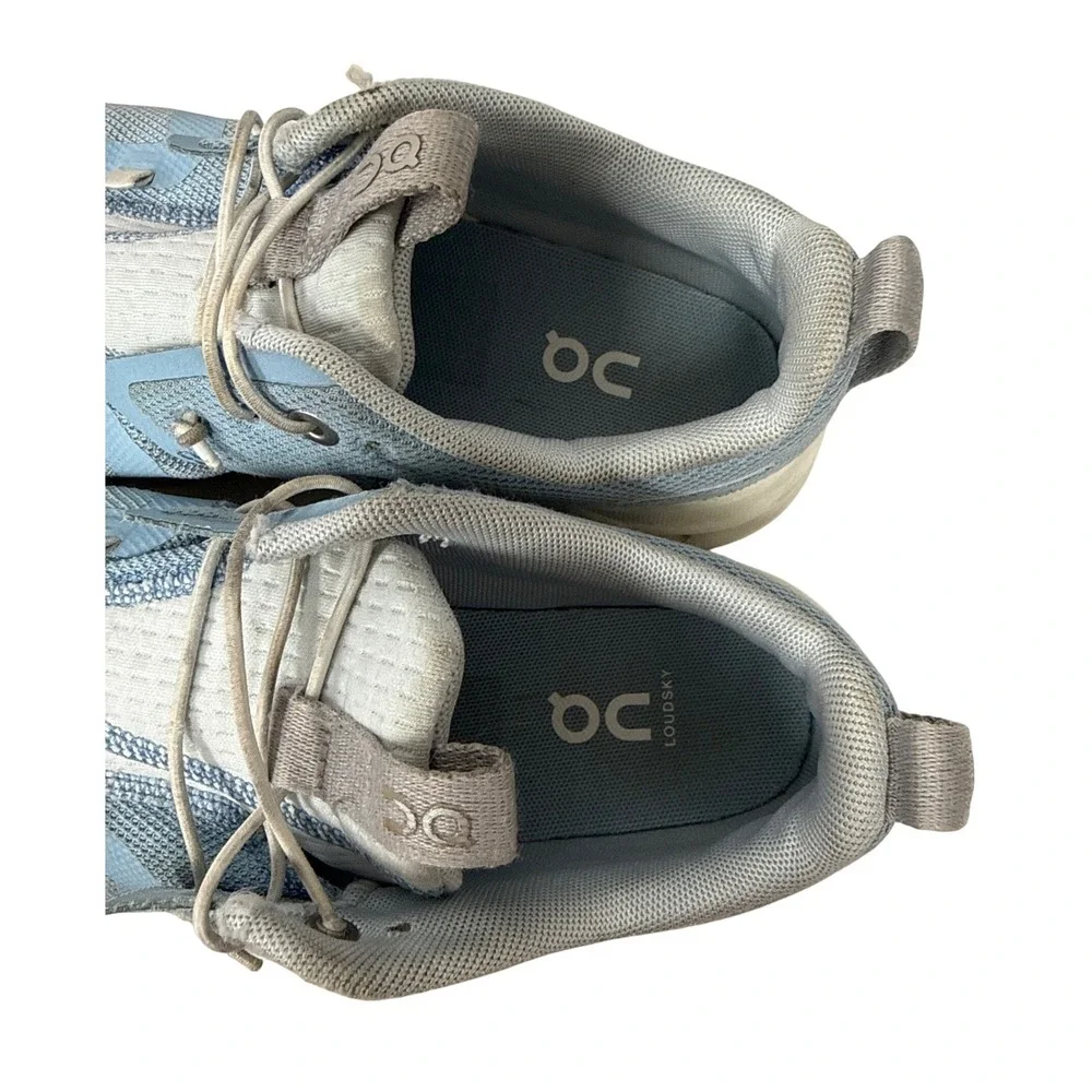 On Cloud Sky Running Shoes Kids Size 4Y Sky Blue Athletic Sporty Sneakers Active